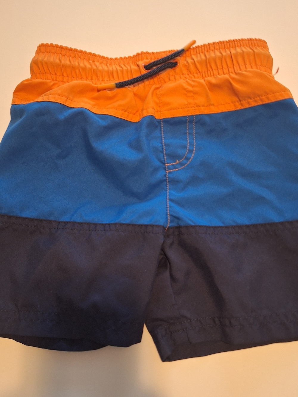 Cat & Jack Orange and White Boys Swim Shorts